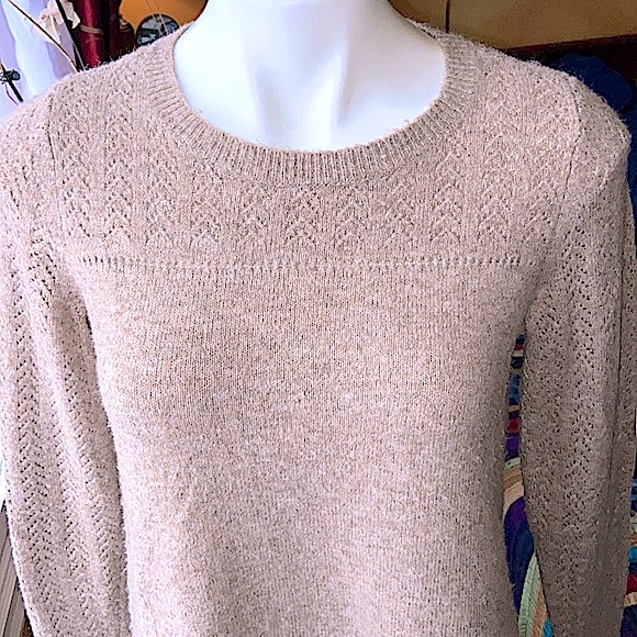 SP LOFT SWEATER FUZZY BEIGE LONG MACHINE WASH AND DRY - Picture 2 of 9